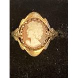 9ct gold cameo ring Size Q