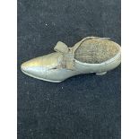 White metal pin cushion shoe