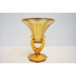 Art deco amber vase Height 24 cm