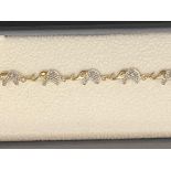 9ct Gold bracelet set with diamonds