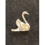 Silver swan pin cushion