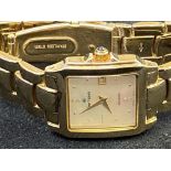 Rene Valente 18ct gold plated gents wristwatch - m