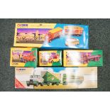 Collection of 5 model Corgi fairground vehicles,