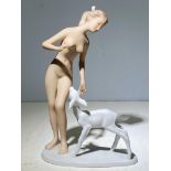Wallendorf 1964-1980 figure of a nude lady & foal