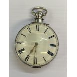 R Brown Newport silver cased pocket watch