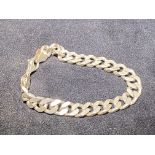 Silver flat link bracelet