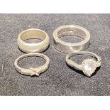 4 Silver rings