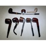 Assorted smokers pipes