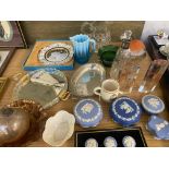 Collection of glass ware, Silver plated ware & wed