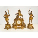 Fresh garniture spelter clock