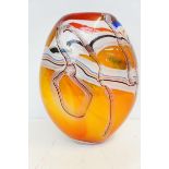 Large art glass vase 40cm