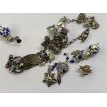 Collection of white metal & silver costume jewelle