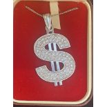 Silver dollar necklace