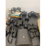 Good collection of binoculars to include a Polaroi