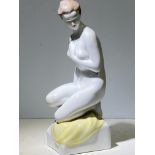 Hollohaza Hungary porcelain figure of a nude lady