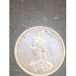 1887 Victorian shilling VF