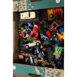 tray of toy vehicles