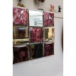 Modern metal hall mirror