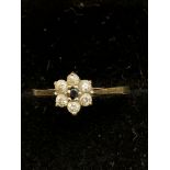 9ct Gold ring set with sapphires & cz stones Weigh