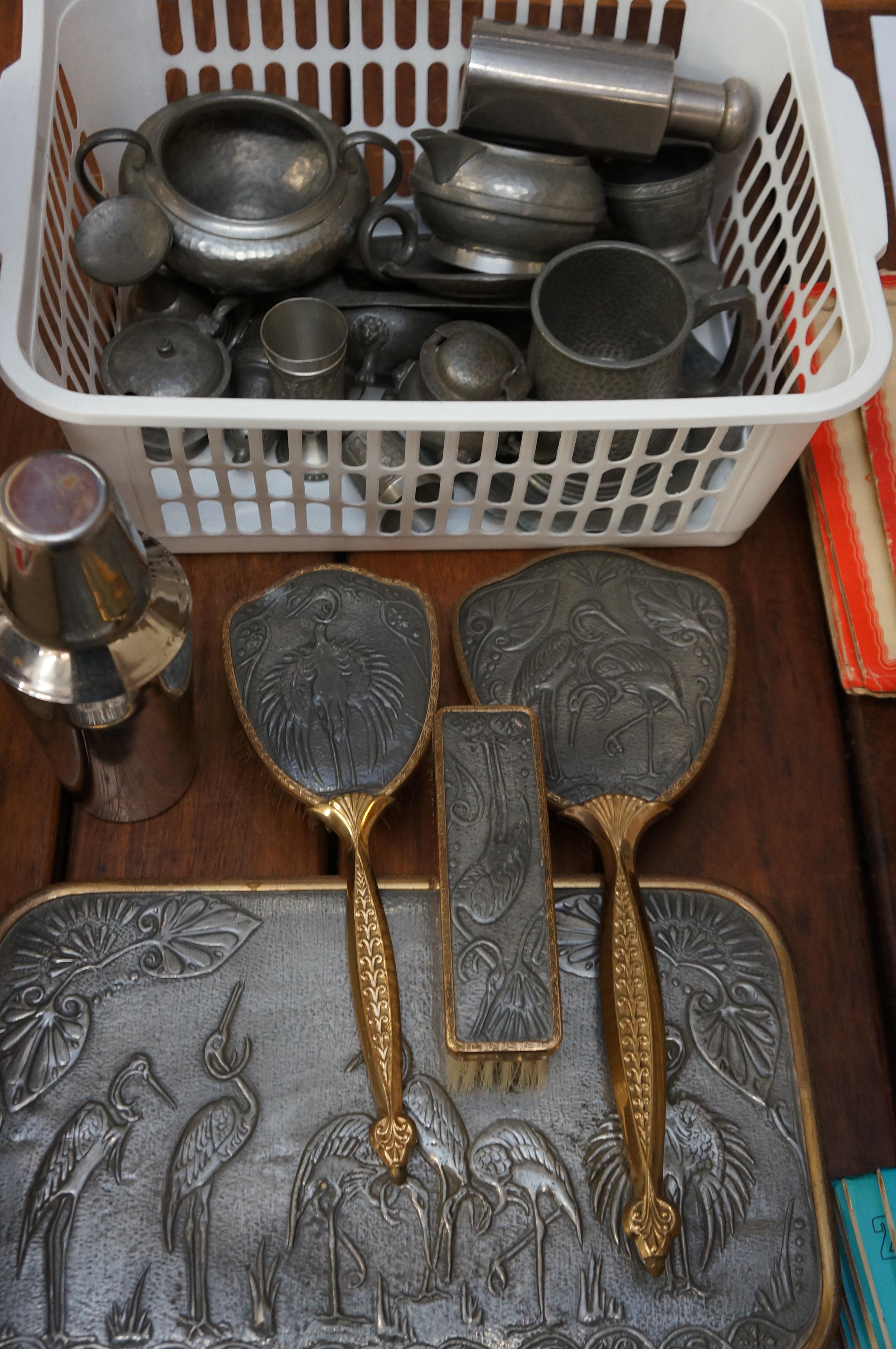 Collection of pewter