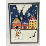 Lorna Bailey framed christmas print