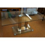 Modern glass dining table - very good quality with