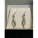 9ct Gold & silver earrings