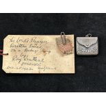 Postage stamp with Lords pray written on twice 194