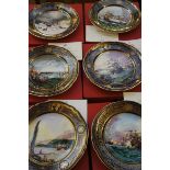 Spode ship related cabinet plates with coa - 6 in