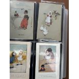 Large Heavy Album Packed With Vintage Postcards L