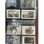 Vintage Postcards Album contains Battleships, Edwa