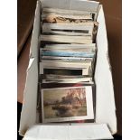 Approx 250 Vintage Postcards Box - People Places S