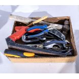 A box of assorted tools