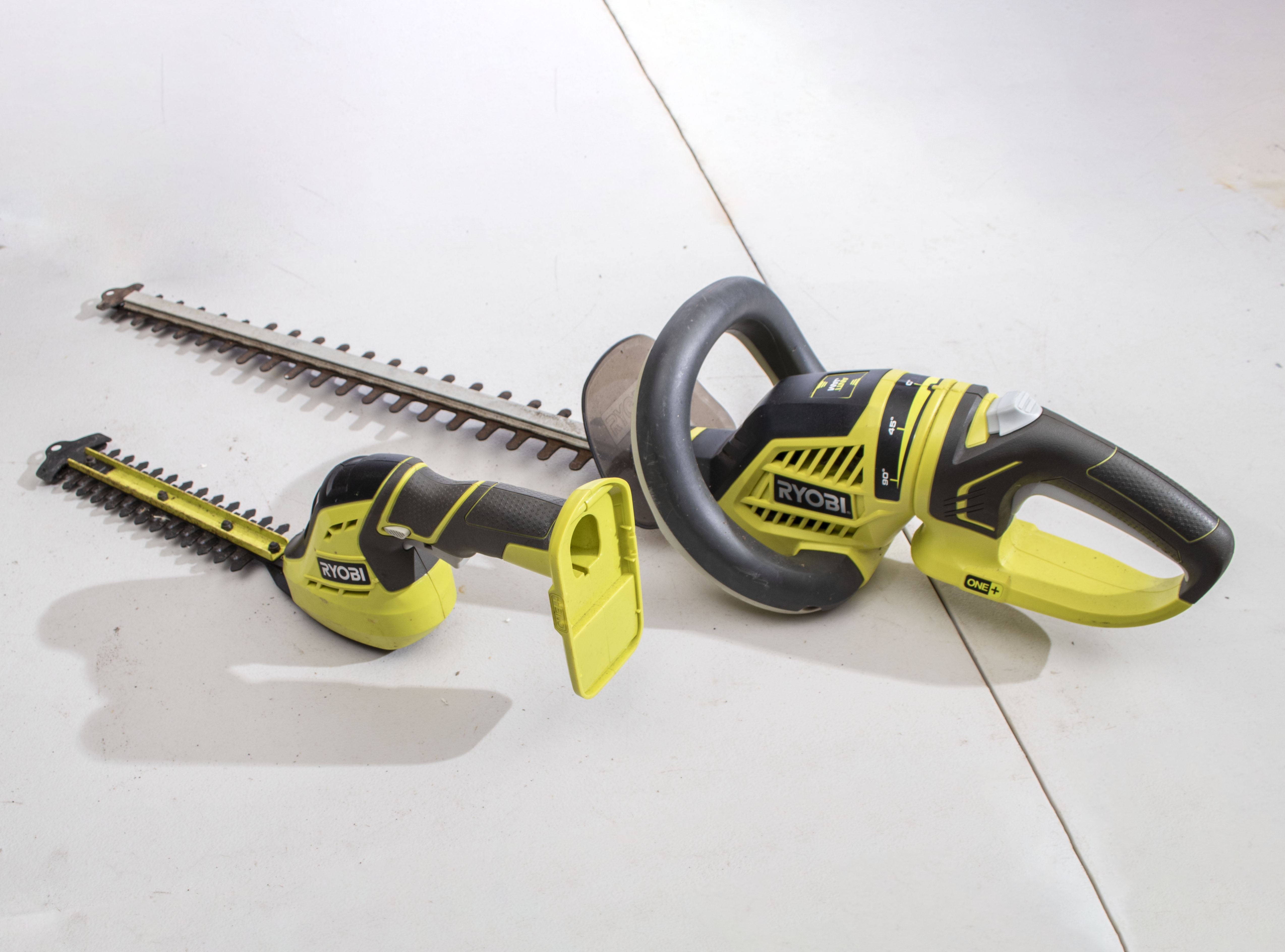 Ryobi One+ two hedge trimmers OHT 1815R and OGS 1822