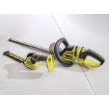 Ryobi One+ two hedge trimmers OHT 1815R and OGS 1822