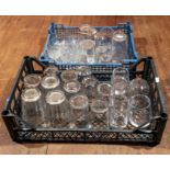 Two trays of glasses