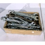 A box of assorted spanners