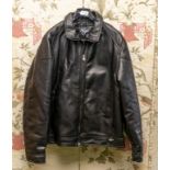 A gents Reportage RGA black leather jacket, large