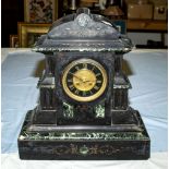 A Victorian marble clock