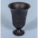 A Wedgwood black basalt bell shaped vase 17cm tall