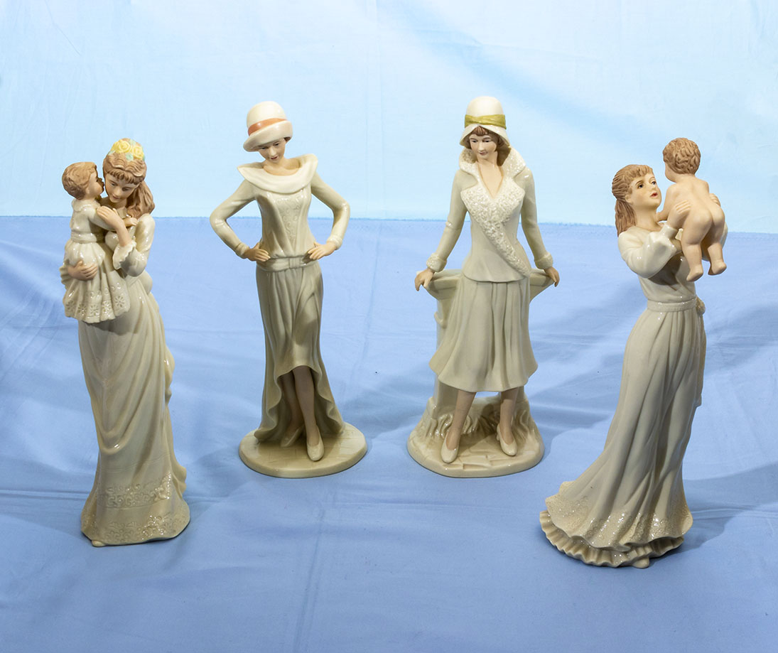 Four ceramic figures