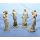 Four ceramic figures