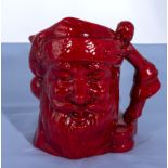 Red glazed Father Christmas toby jug