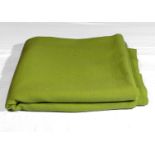 A piece of lime green fabric, multiple uses size 2.90mtr x 1.42mtr