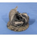 Border Fine Arts badger figure group