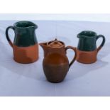 Three earthenware jugs