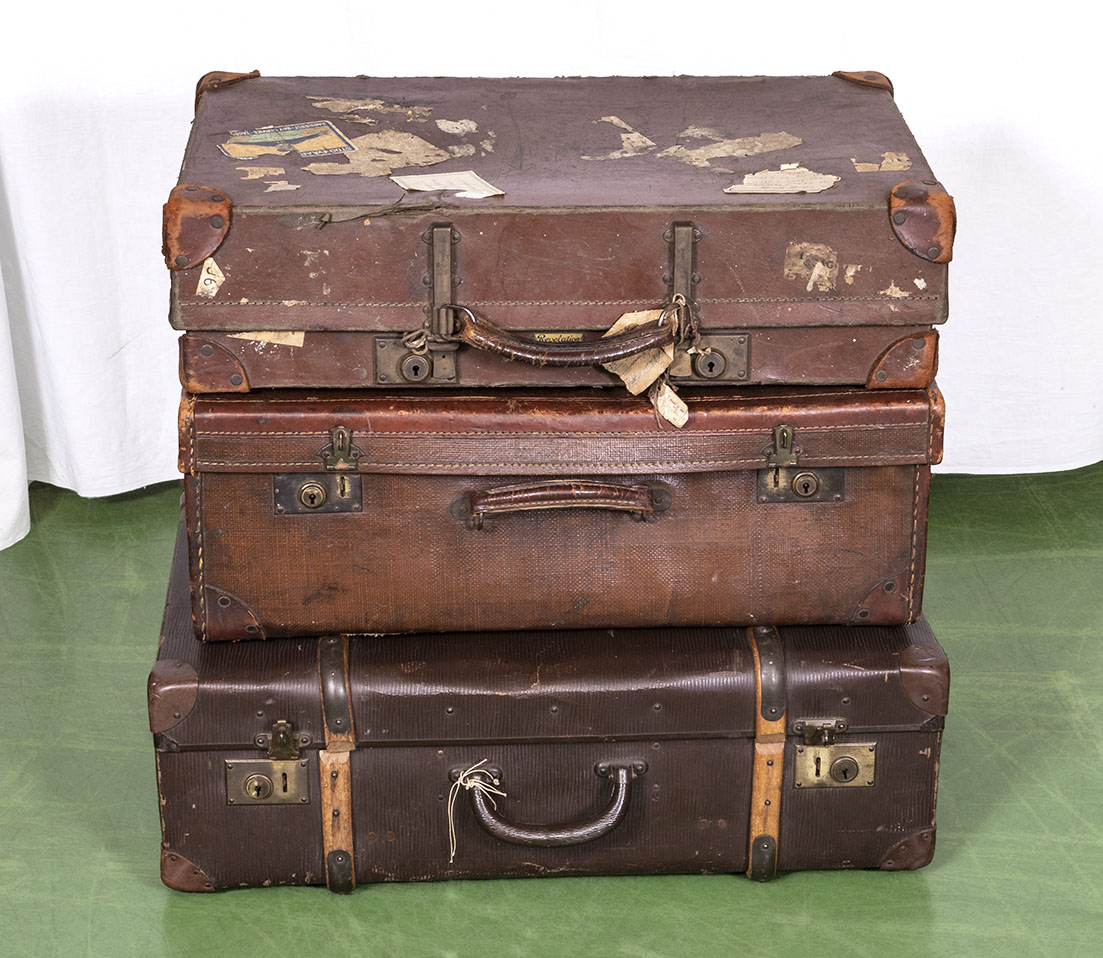 Three Vintage suitcases