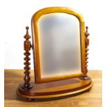 A Victorian mahogany toilet mirror