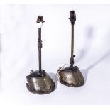 A pair of lamps with horses hooves