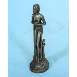 An Art Deco lady striker lighter